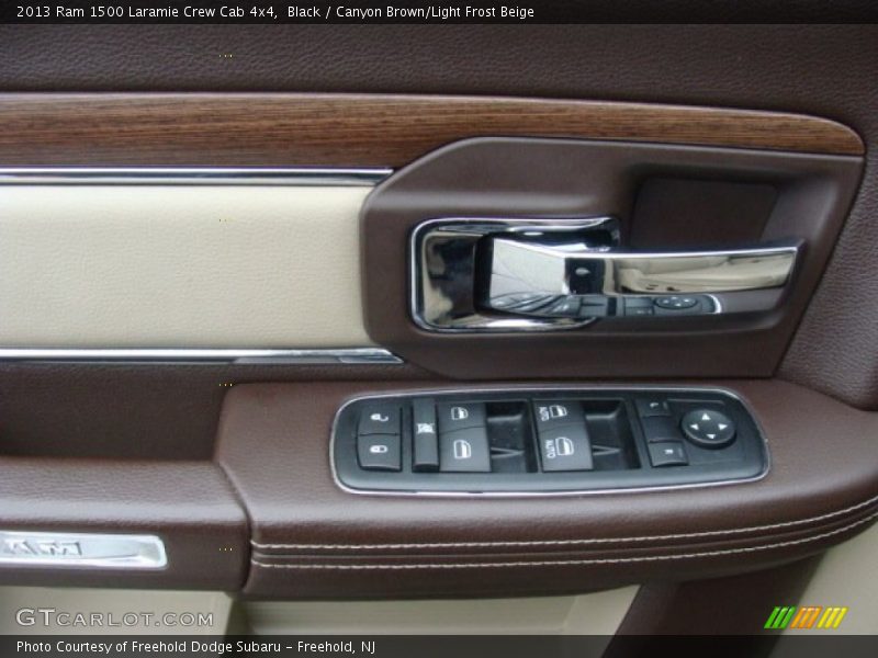 Black / Canyon Brown/Light Frost Beige 2013 Ram 1500 Laramie Crew Cab 4x4