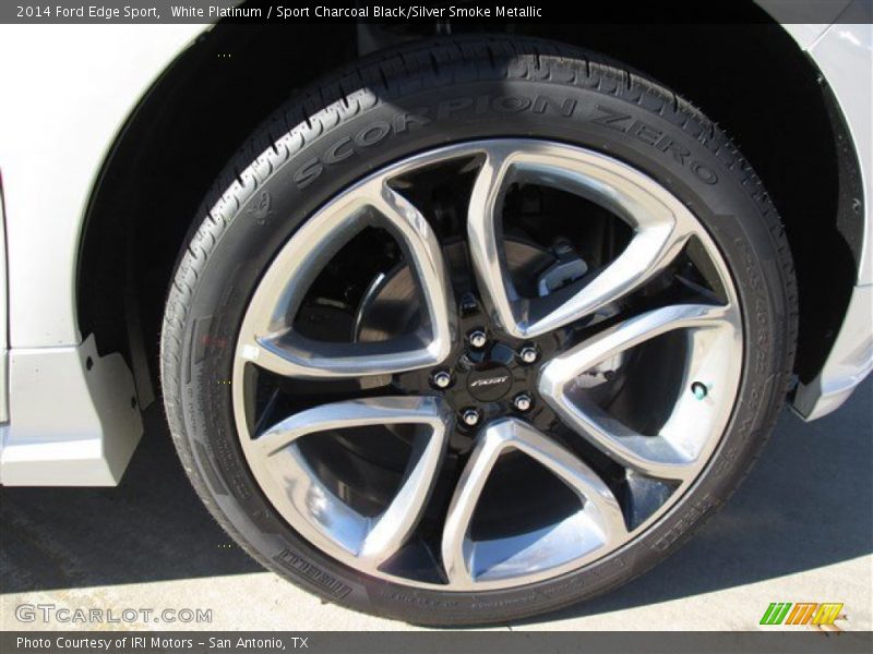 White Platinum / Sport Charcoal Black/Silver Smoke Metallic 2014 Ford Edge Sport