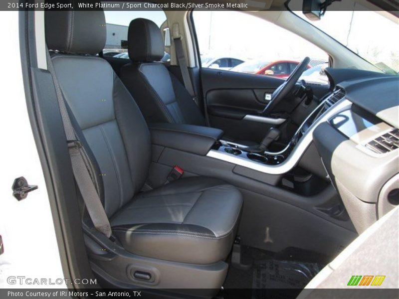 White Platinum / Sport Charcoal Black/Silver Smoke Metallic 2014 Ford Edge Sport