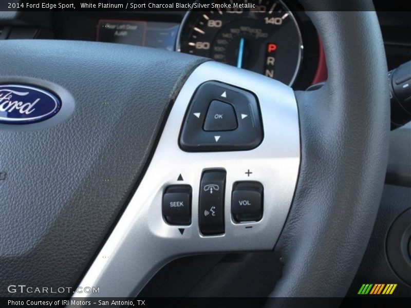 White Platinum / Sport Charcoal Black/Silver Smoke Metallic 2014 Ford Edge Sport