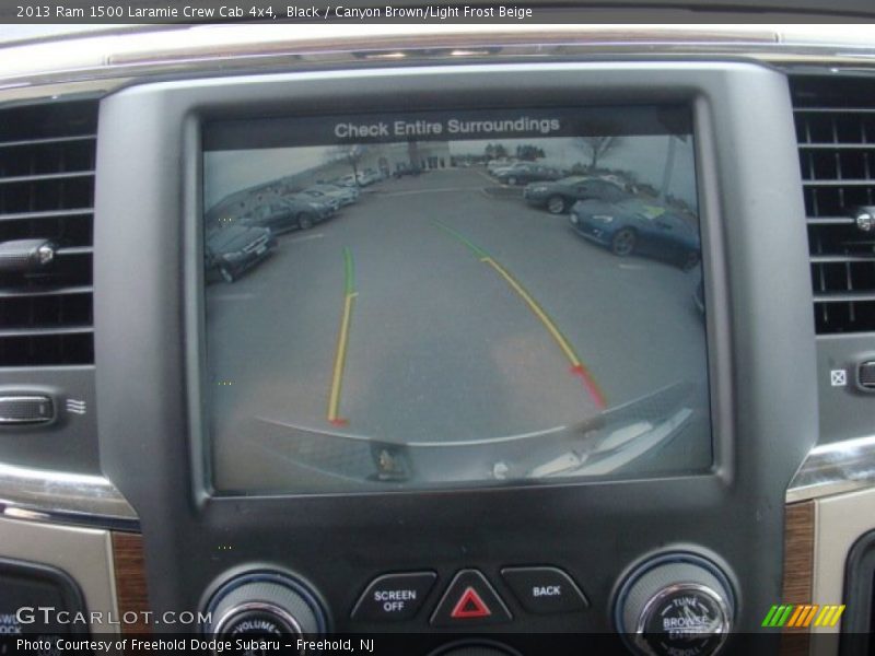 Black / Canyon Brown/Light Frost Beige 2013 Ram 1500 Laramie Crew Cab 4x4
