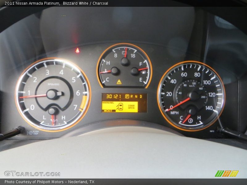 Blizzard White / Charcoal 2011 Nissan Armada Platinum
