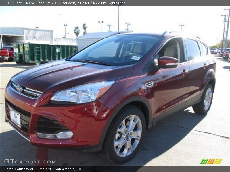 Sunset / Medium Light Stone 2014 Ford Escape Titanium 2.0L EcoBoost