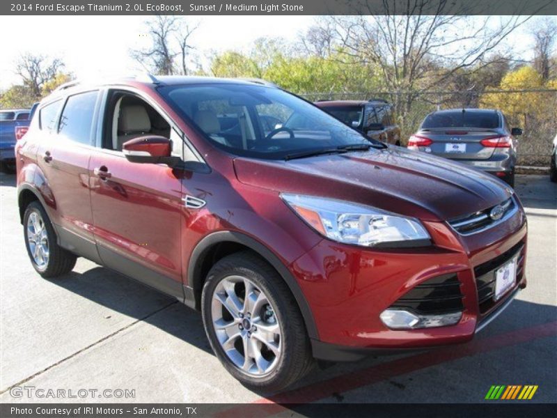 Sunset / Medium Light Stone 2014 Ford Escape Titanium 2.0L EcoBoost