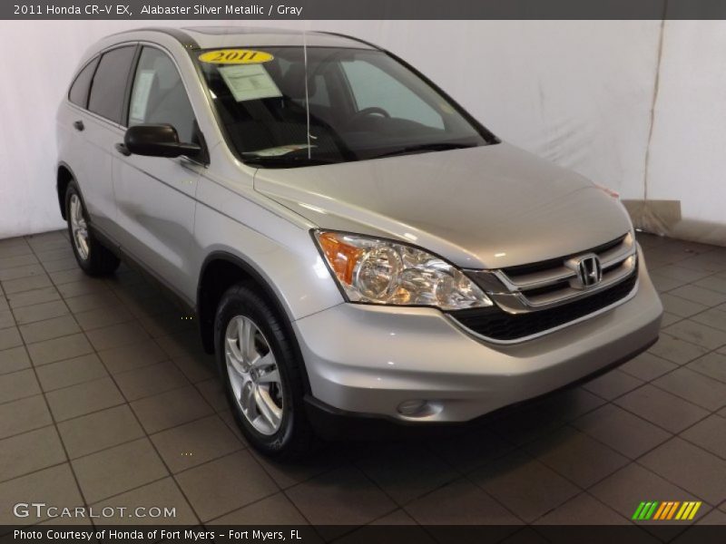 Alabaster Silver Metallic / Gray 2011 Honda CR-V EX