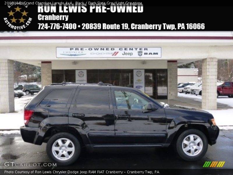 Black / Dark Slate Gray/Light Graystone 2008 Jeep Grand Cherokee Laredo 4x4