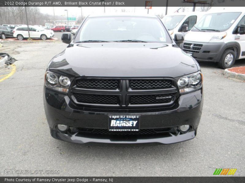 Brilliant Black Crystal Pearl / Black 2012 Dodge Durango R/T AWD