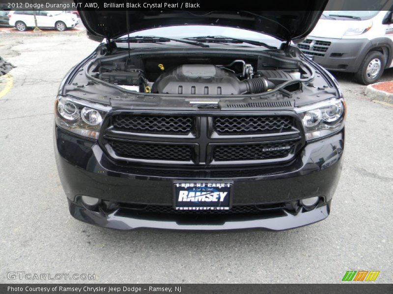 Brilliant Black Crystal Pearl / Black 2012 Dodge Durango R/T AWD