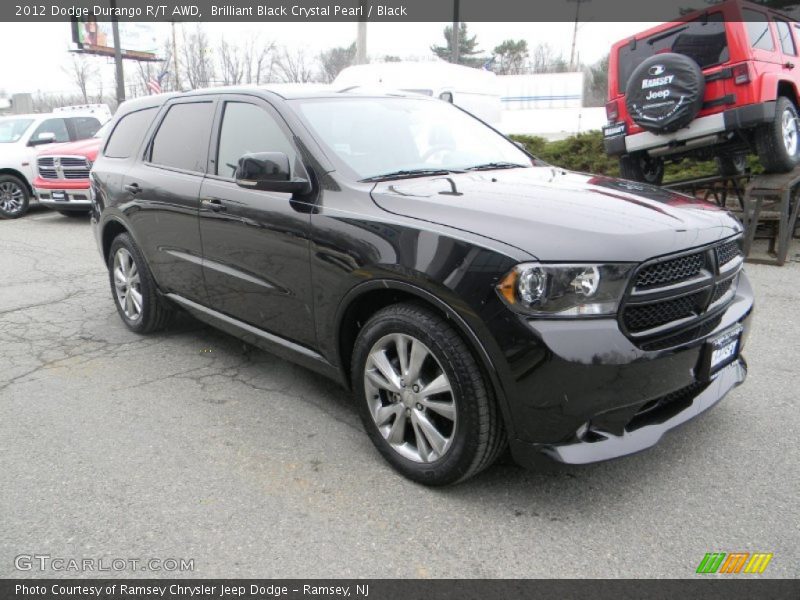 Brilliant Black Crystal Pearl / Black 2012 Dodge Durango R/T AWD