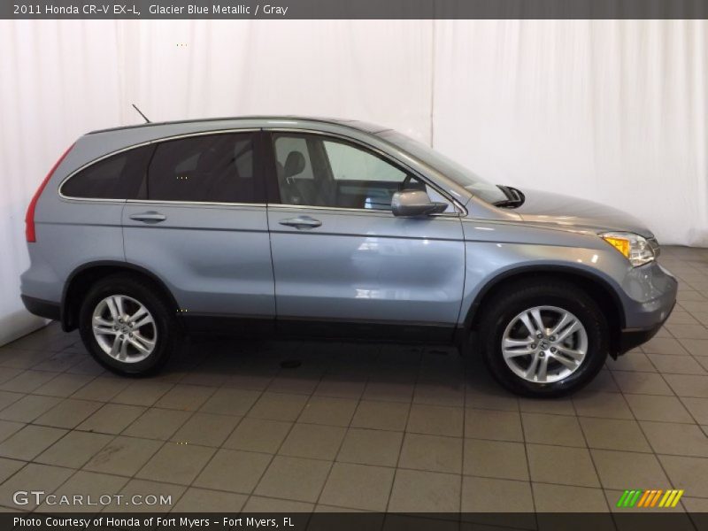 Glacier Blue Metallic / Gray 2011 Honda CR-V EX-L