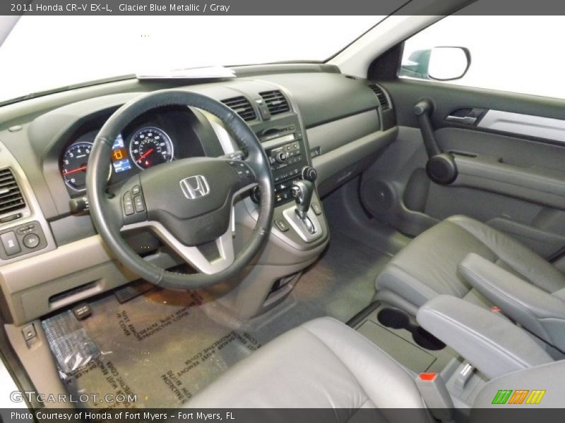 Glacier Blue Metallic / Gray 2011 Honda CR-V EX-L