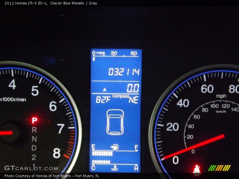 Glacier Blue Metallic / Gray 2011 Honda CR-V EX-L