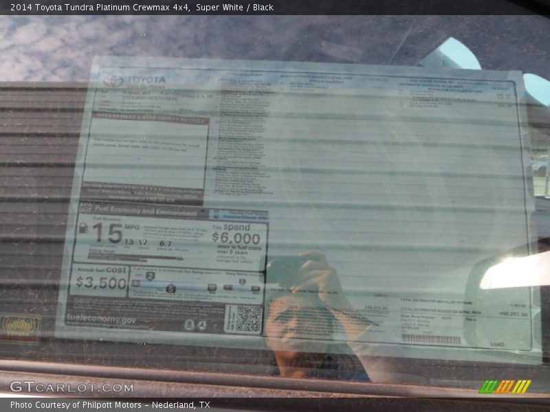 Super White / Black 2014 Toyota Tundra Platinum Crewmax 4x4