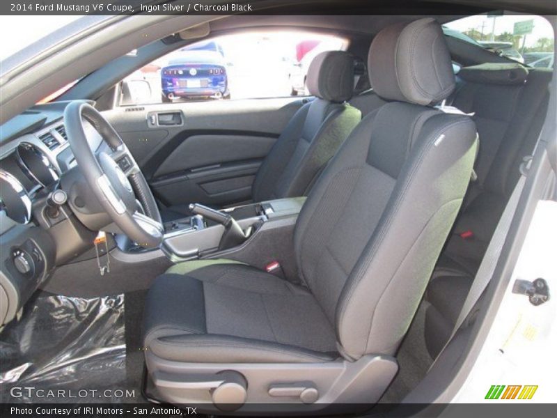 Ingot Silver / Charcoal Black 2014 Ford Mustang V6 Coupe