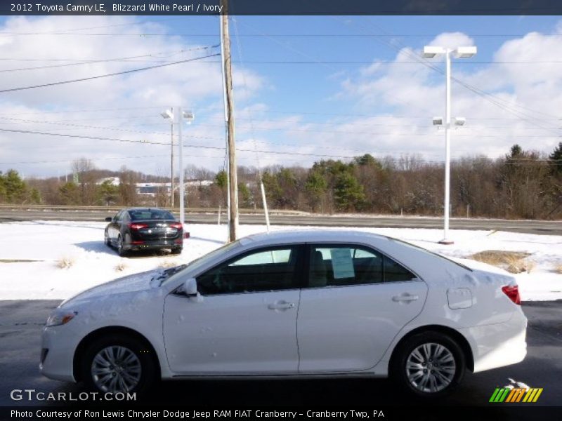 Blizzard White Pearl / Ivory 2012 Toyota Camry LE
