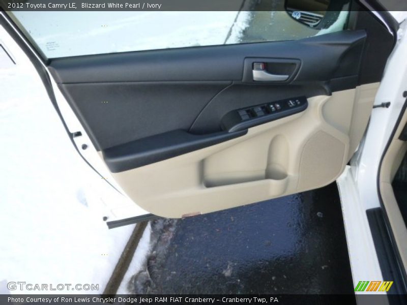 Blizzard White Pearl / Ivory 2012 Toyota Camry LE