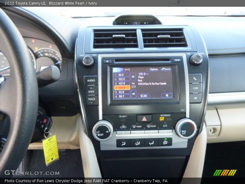 Blizzard White Pearl / Ivory 2012 Toyota Camry LE