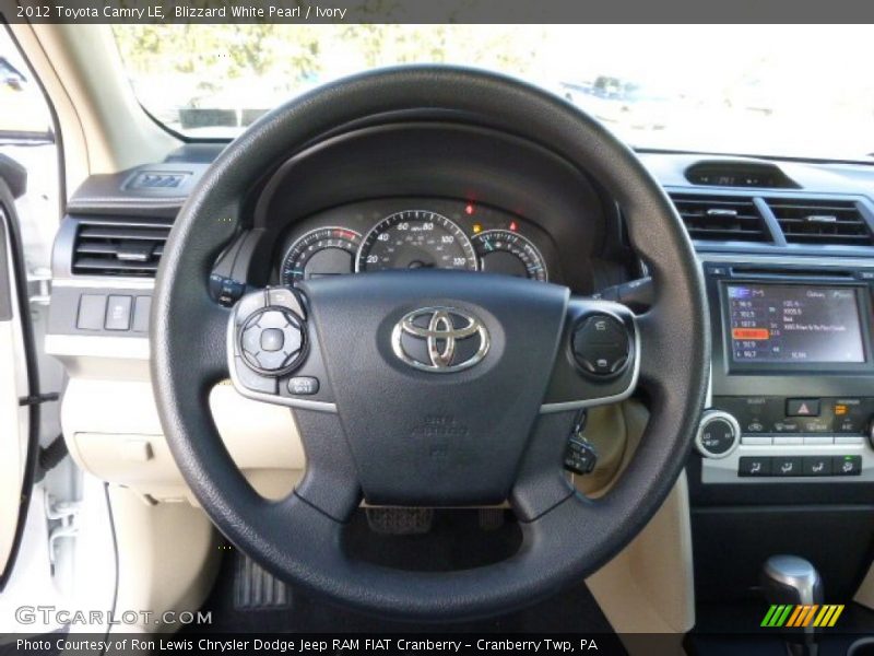 Blizzard White Pearl / Ivory 2012 Toyota Camry LE