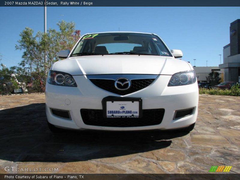 Rally White / Beige 2007 Mazda MAZDA3 i Sedan