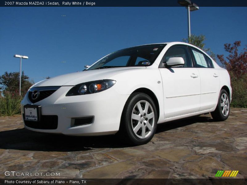 Rally White / Beige 2007 Mazda MAZDA3 i Sedan