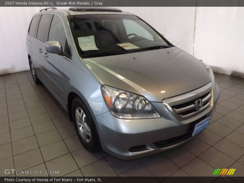 Ocean Mist Metallic / Gray 2007 Honda Odyssey EX-L