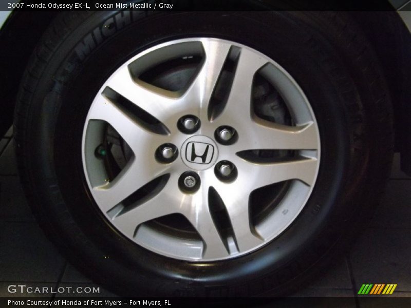 Ocean Mist Metallic / Gray 2007 Honda Odyssey EX-L