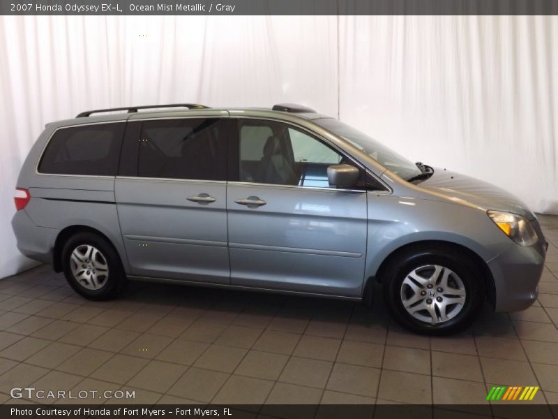 Ocean Mist Metallic / Gray 2007 Honda Odyssey EX-L