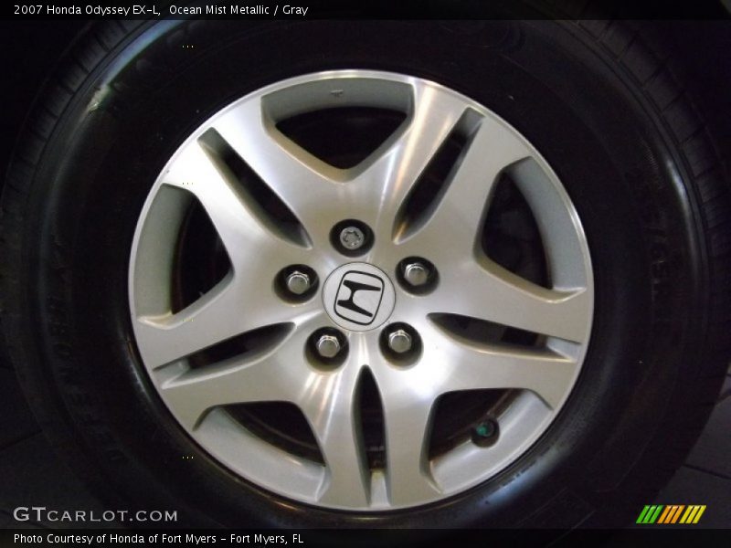 Ocean Mist Metallic / Gray 2007 Honda Odyssey EX-L