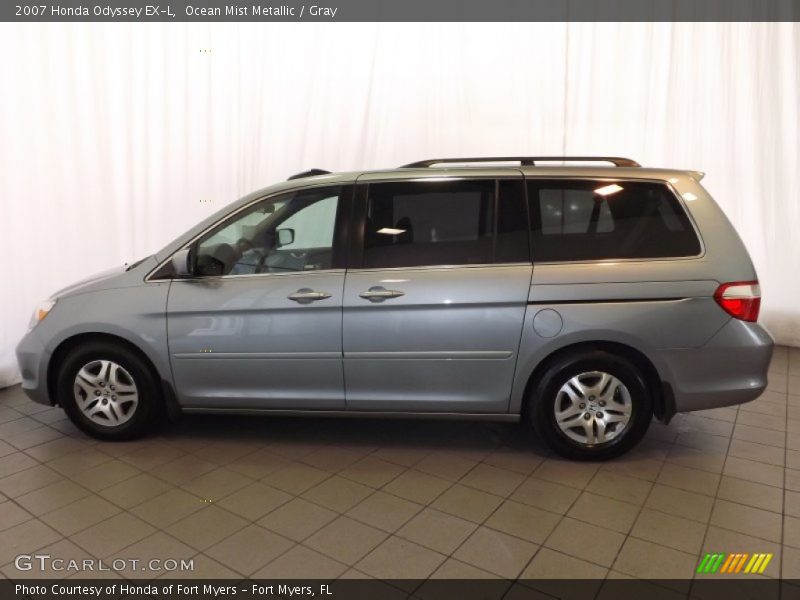 Ocean Mist Metallic / Gray 2007 Honda Odyssey EX-L
