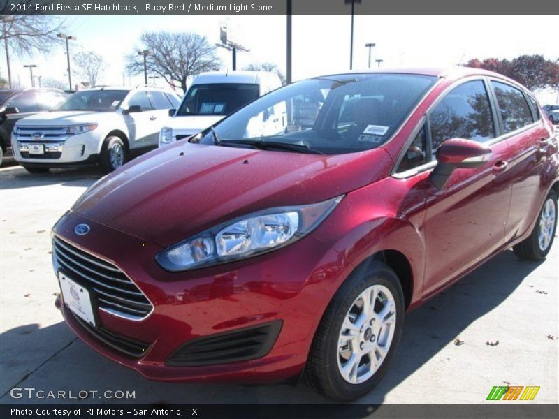 Ruby Red / Medium Light Stone 2014 Ford Fiesta SE Hatchback