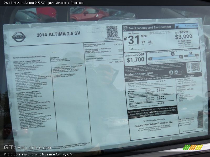Java Metallic / Charcoal 2014 Nissan Altima 2.5 SV