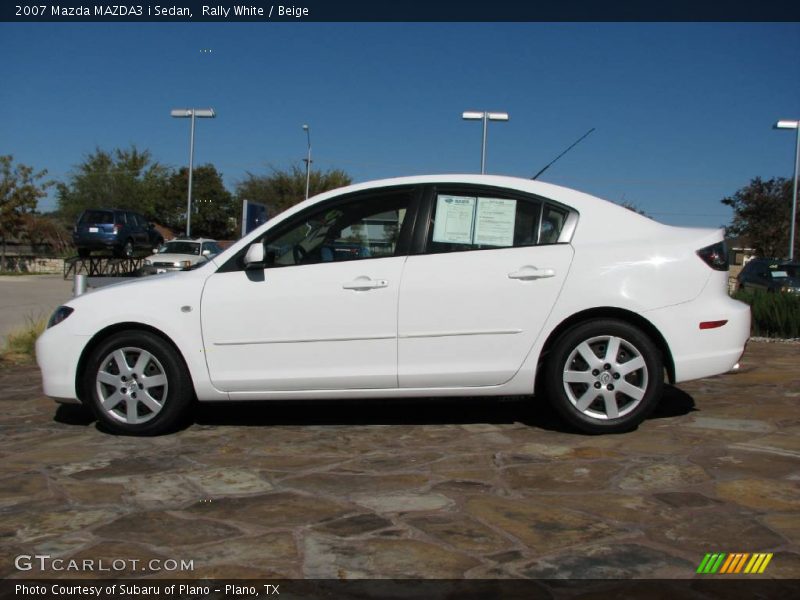 Rally White / Beige 2007 Mazda MAZDA3 i Sedan
