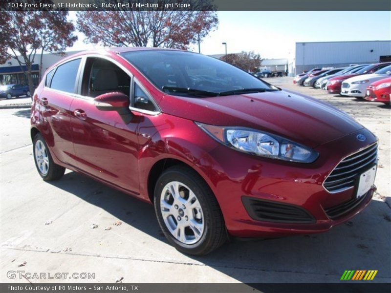 Ruby Red / Medium Light Stone 2014 Ford Fiesta SE Hatchback