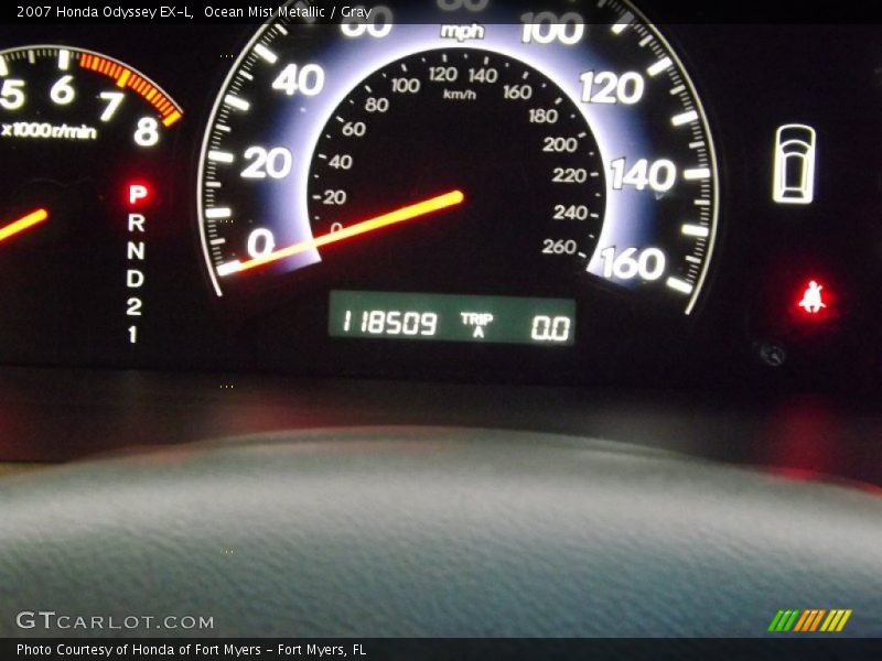 Ocean Mist Metallic / Gray 2007 Honda Odyssey EX-L