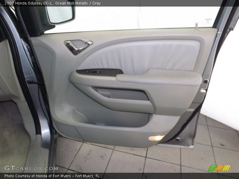 Ocean Mist Metallic / Gray 2007 Honda Odyssey EX-L