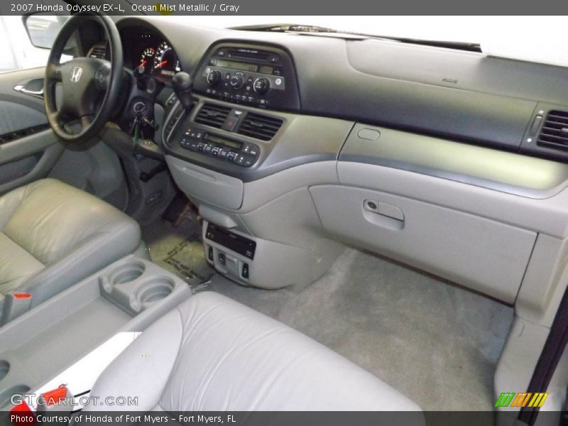 Ocean Mist Metallic / Gray 2007 Honda Odyssey EX-L