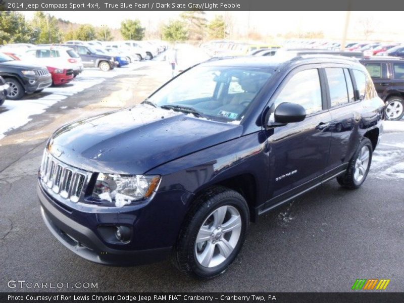True Blue Pearl / Dark Slate Gray/Light Pebble 2014 Jeep Compass Sport 4x4