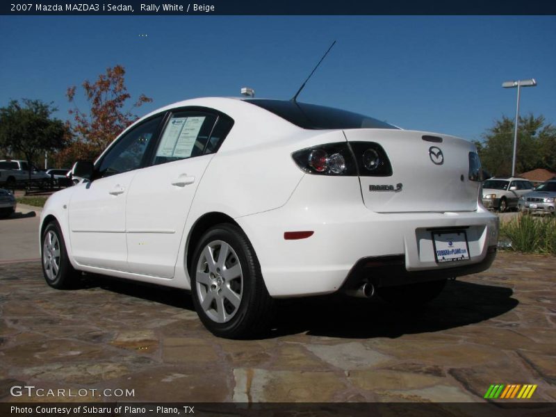 Rally White / Beige 2007 Mazda MAZDA3 i Sedan