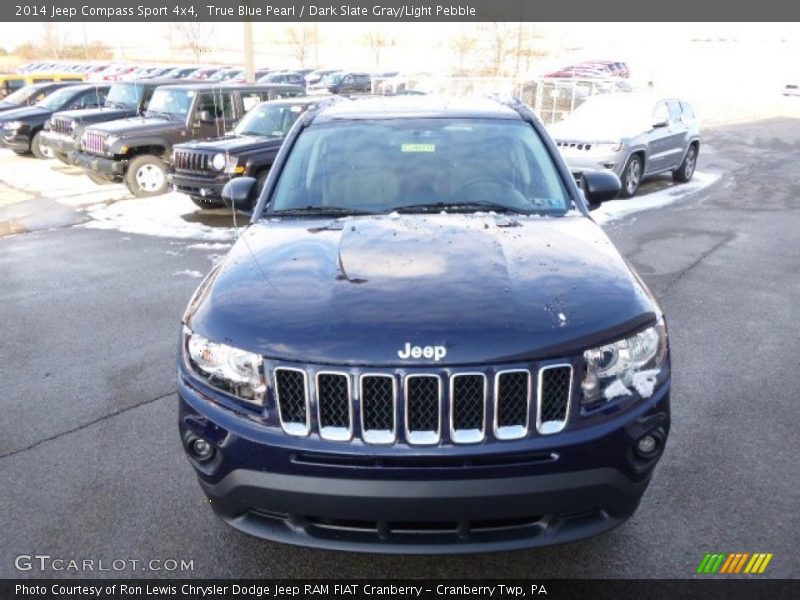 True Blue Pearl / Dark Slate Gray/Light Pebble 2014 Jeep Compass Sport 4x4