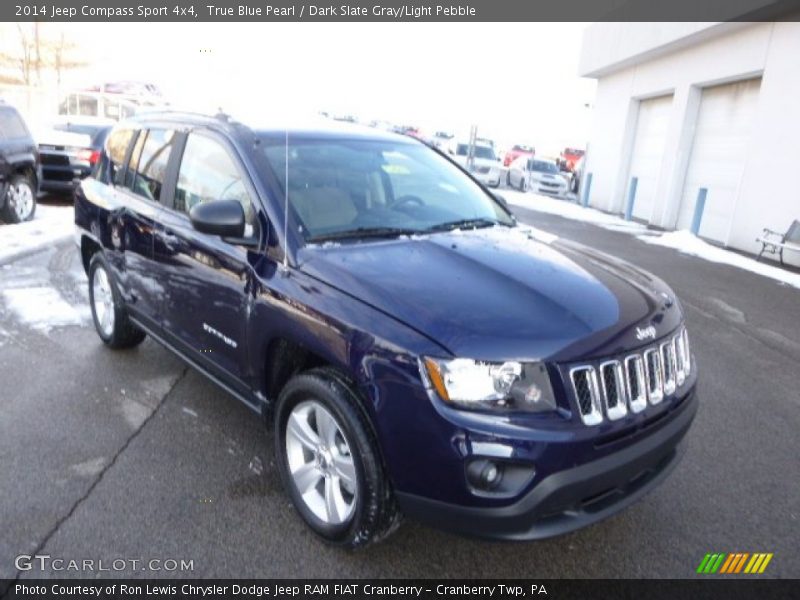True Blue Pearl / Dark Slate Gray/Light Pebble 2014 Jeep Compass Sport 4x4