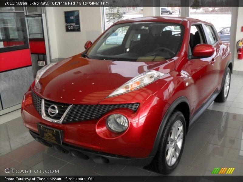 Cayenne Red / Black/Silver Trim 2011 Nissan Juke S AWD