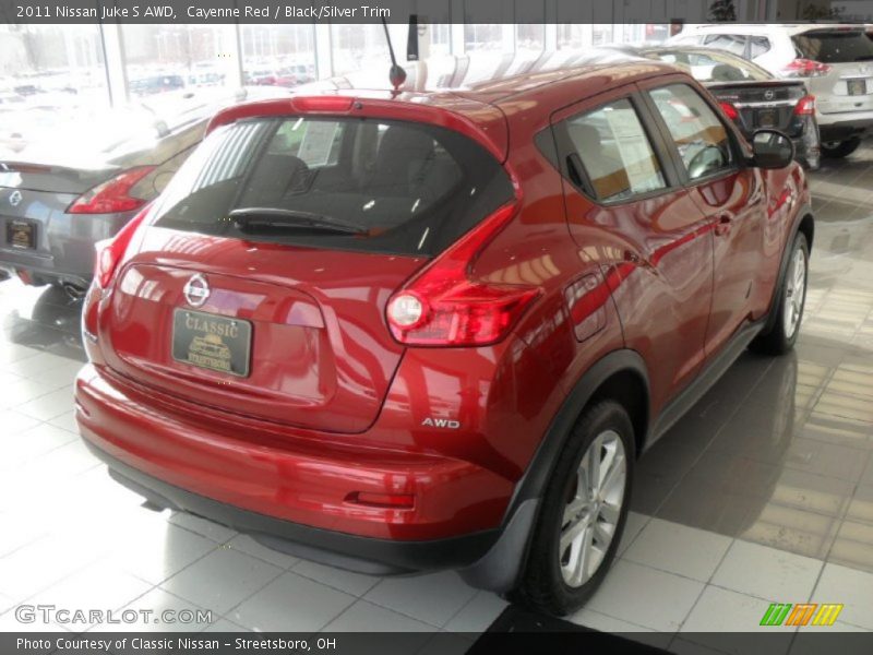 Cayenne Red / Black/Silver Trim 2011 Nissan Juke S AWD