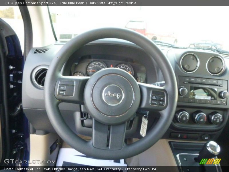 True Blue Pearl / Dark Slate Gray/Light Pebble 2014 Jeep Compass Sport 4x4