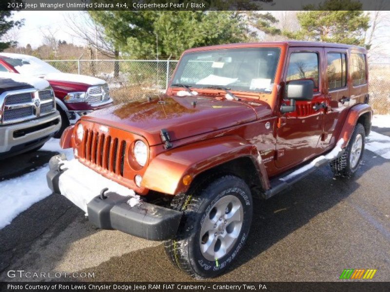 Copperhead Pearl / Black 2014 Jeep Wrangler Unlimited Sahara 4x4