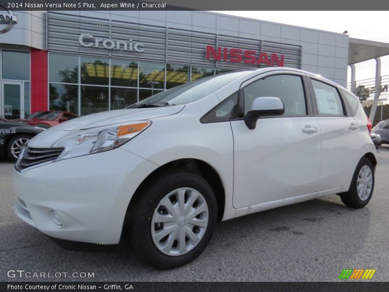 Aspen White / Charcoal 2014 Nissan Versa Note S Plus