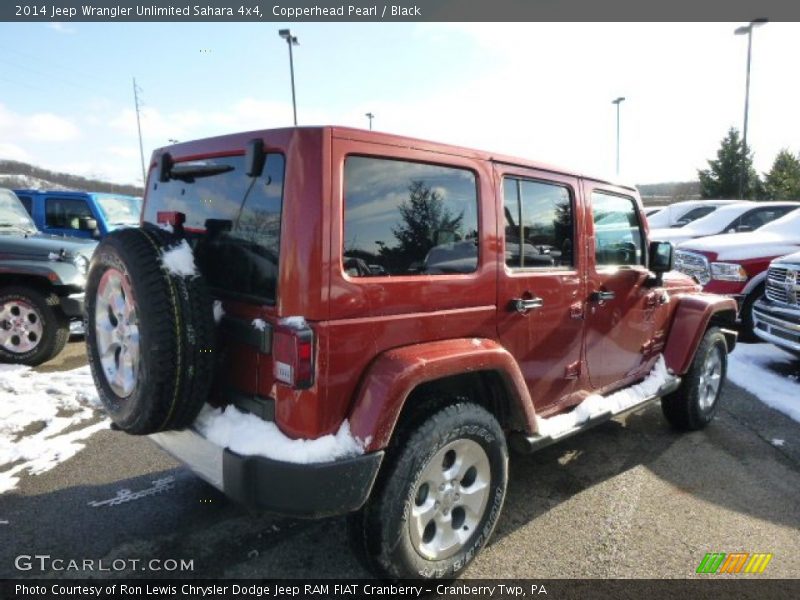 Copperhead Pearl / Black 2014 Jeep Wrangler Unlimited Sahara 4x4