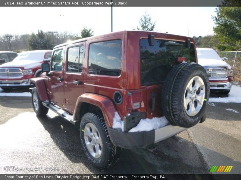 Copperhead Pearl / Black 2014 Jeep Wrangler Unlimited Sahara 4x4