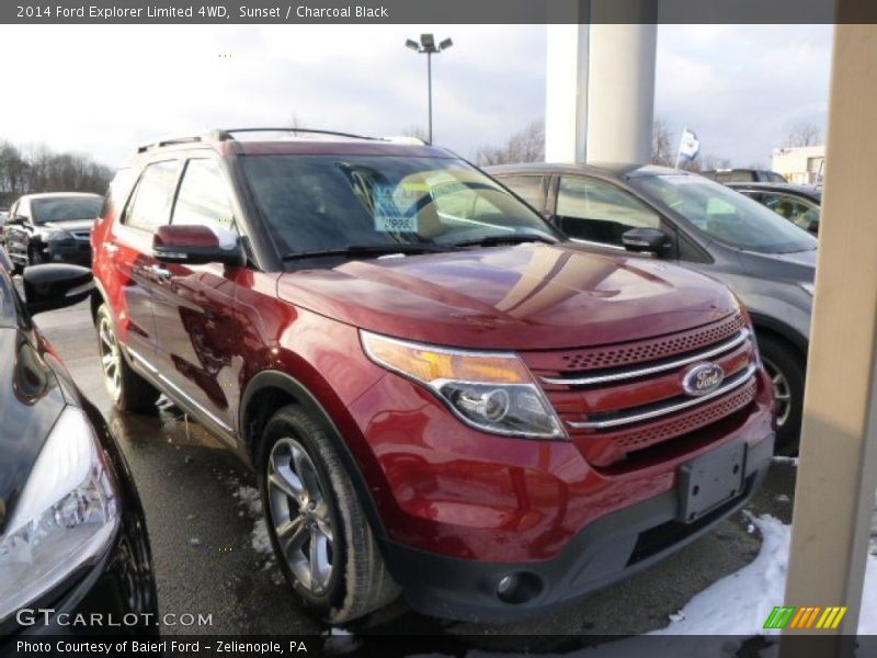 Sunset / Charcoal Black 2014 Ford Explorer Limited 4WD