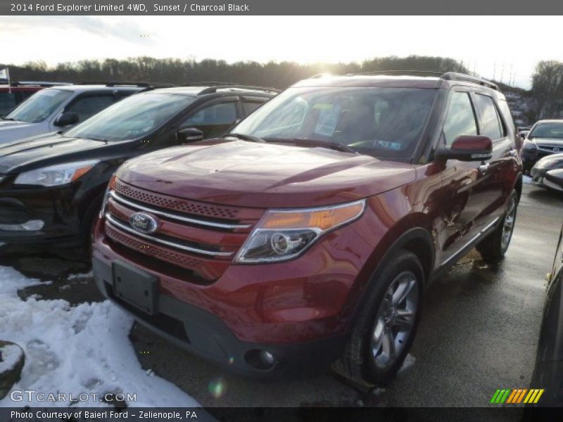 Sunset / Charcoal Black 2014 Ford Explorer Limited 4WD