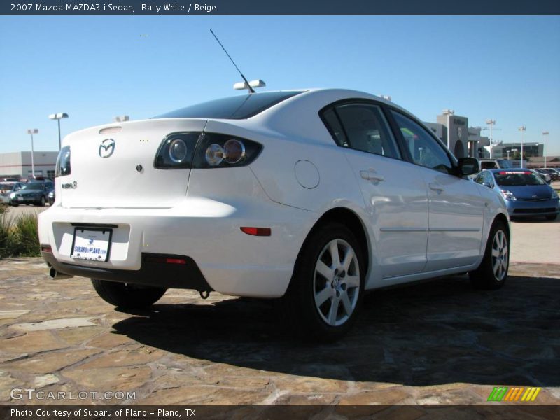 Rally White / Beige 2007 Mazda MAZDA3 i Sedan